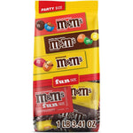 Mars M&M'S Milk Chocolate Peanut And Peanut Butter Fun Size Variety Pack Party Size Nineteen Point Forty One Ounce Bulk Candy Bag