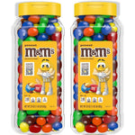 M&M's Peanut Milk Chocolate Candy Jars Assorted Party Size Bulk Snacks Resealable and Recyclable Twenty Three Ounces Each Pack of Two