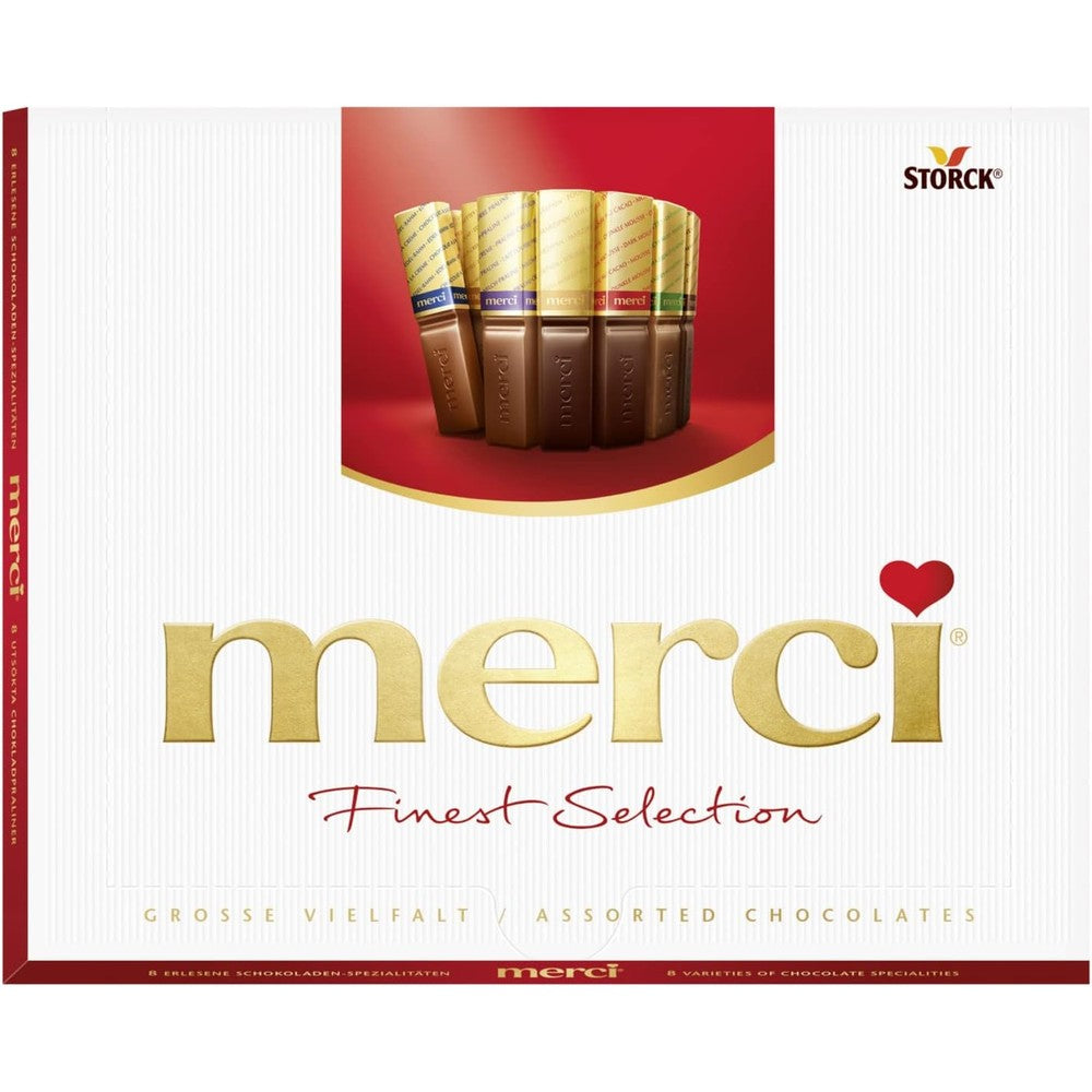 Merci Finest Selection Big Diversity Assorted European Chocolates Gift Box 250 Grams