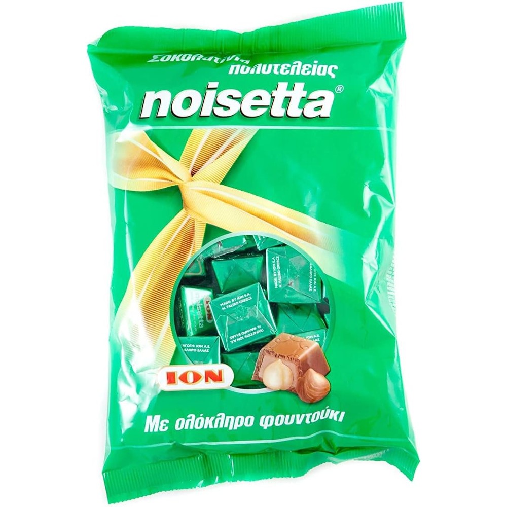 ION Noisetta Chocolate Covered Hazelnuts Individually Wrapped Milk Chocolate Pralines With Creamy Hazelnut Filling Imported 500 Grams
