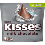 Hershey's Kisses Milk Chocolate Candy Share Pack Individually Wrapped Creamy Smooth American Chocolates 9.5 Ounce