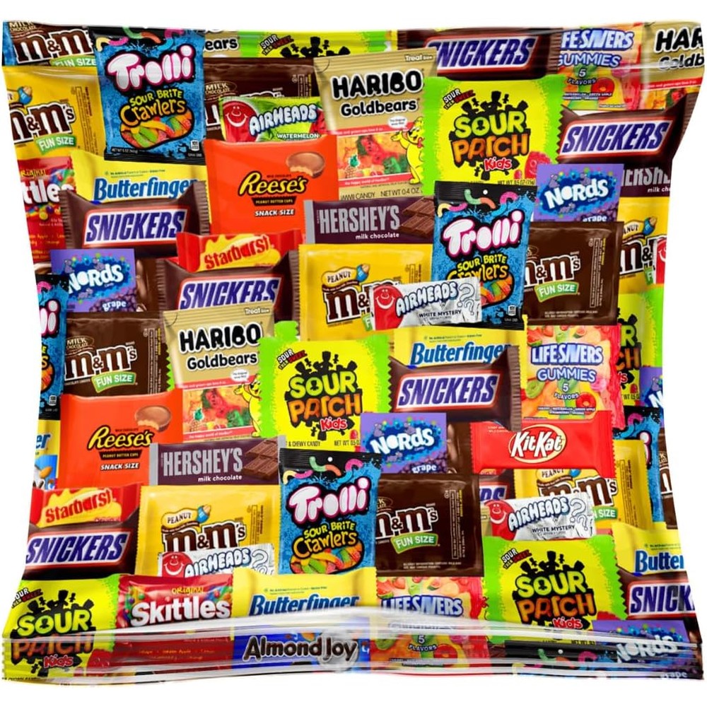 Tesel Bulk Assorted Chocolate Variety Pack Individually Wrapped American Fun Size Candy Mix Two Pound
