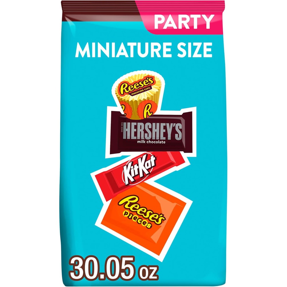 Hershey's Kit Kat And Reese's Assorted Flavored Candy Party Pack Bulk Miniatures Bag 30.05 Ounce