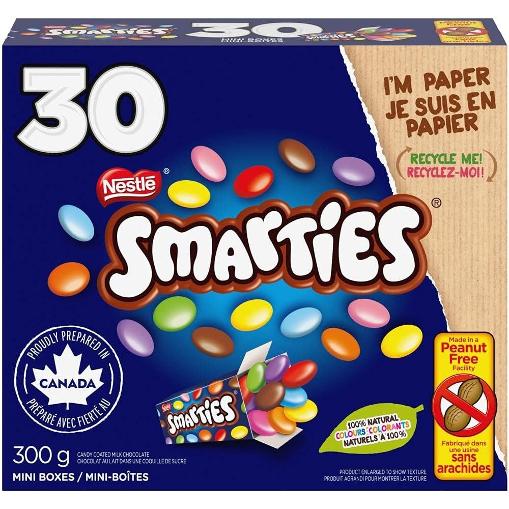 Nestlé Scaries Mini Boxes Pack of Thirty Smarties Mini Boxes Candy Coated Milk Chocolate Three Hundred Sixty Grams