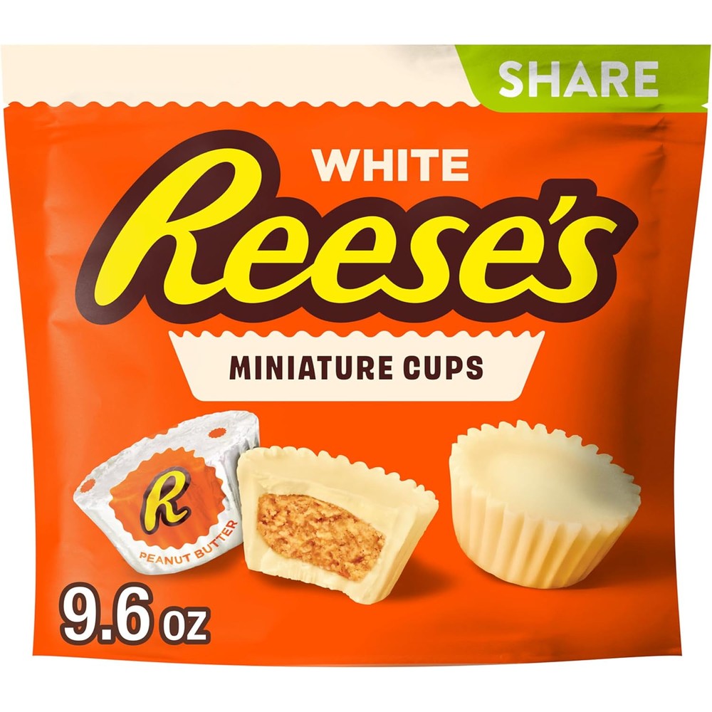 Reese's Miniatures White Creme Peanut Butter Cups Candy Share Pack Nine Point Six Ounce