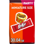 Kit Kat And Reese's Miniatures Assorted Milk Chocolate Candy Party Pack, 30.04 Ounce