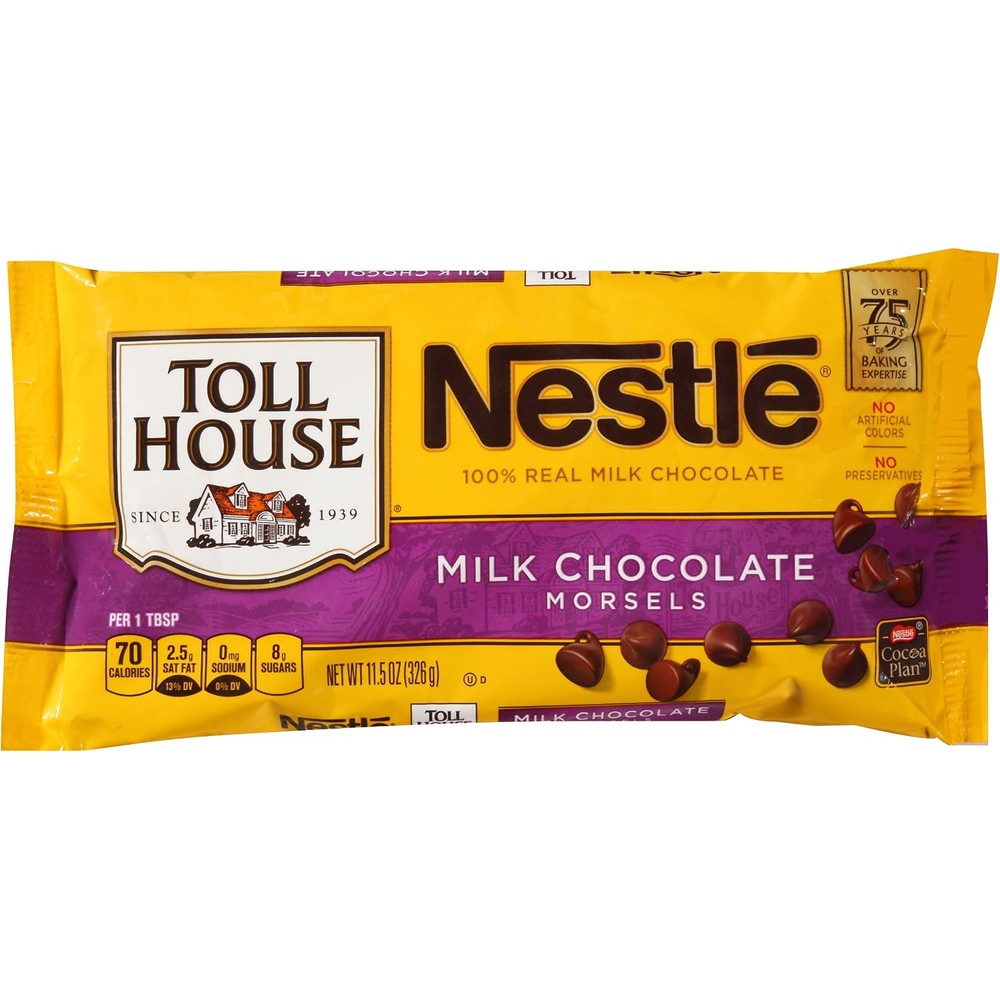 Nestle Toll House Milk Chocolate Morsels Real Milk Chocolate Baking Chips 11.5 Ounce