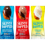 SkinnyDipped Snack Attack Almond Variety Pack front view showing fifteen healthy snack bags