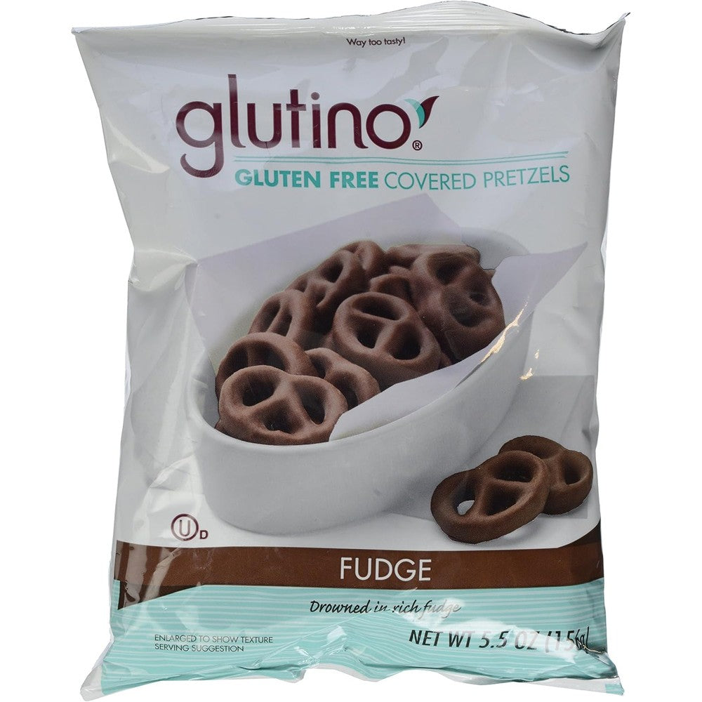 Glutino Chocolate Covered Pretzels Gluten Free Crunchy Salty Sweet Snack 5.5 Ounce Bag