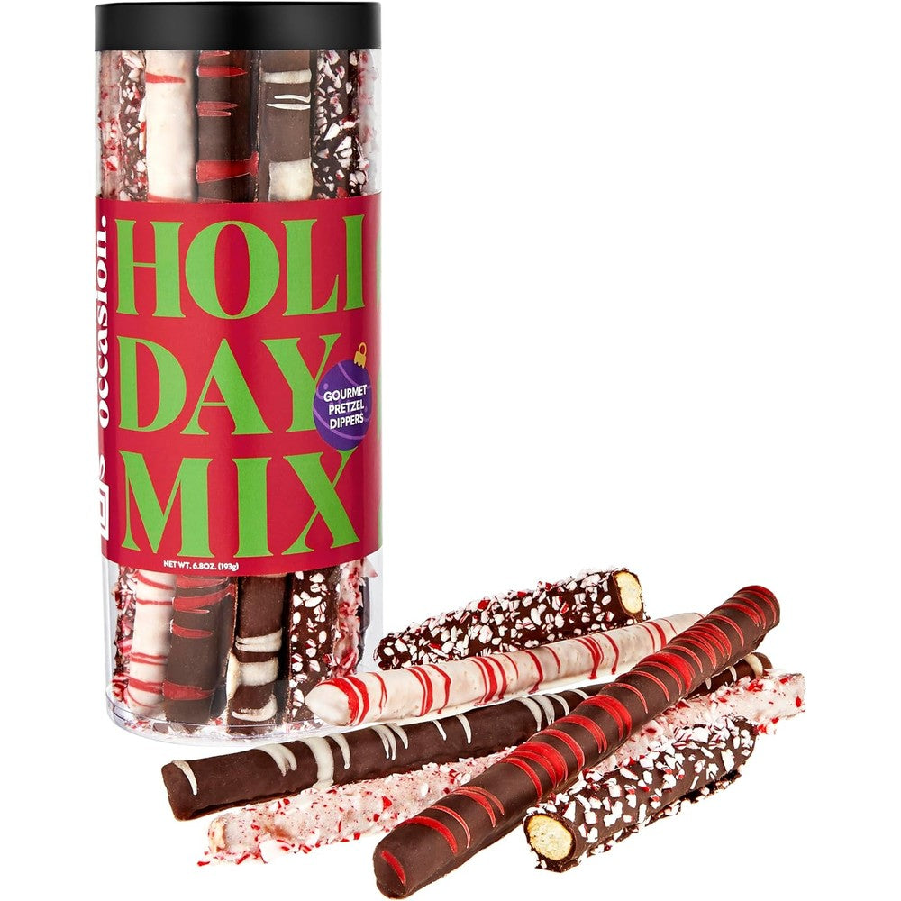 On Occasion Gourmet Chocolate Covered Pretzel Rods Gift Box Premium Variety Chocolate Dipped Crunchy Pretzels With Sprinkles 8 Ounce
