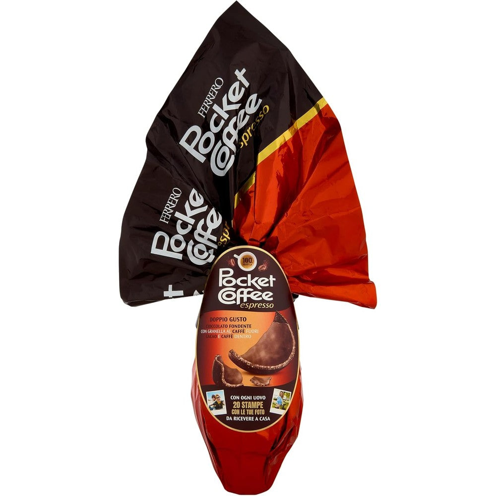 Ferrero Pocket Coffee Espresso Dark Chocolate Easter Egg With Coffee Granules 250 Grams