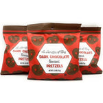 Trader Joe's A Handful Of Tiny Dark Chocolate Covered Pretzels 2.5 Ounce Pack Of 3 Authentic USA Imported Snack - Image 1