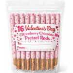 NYBQ Valentine’s Day strawberry chocolate pretzel rods front view