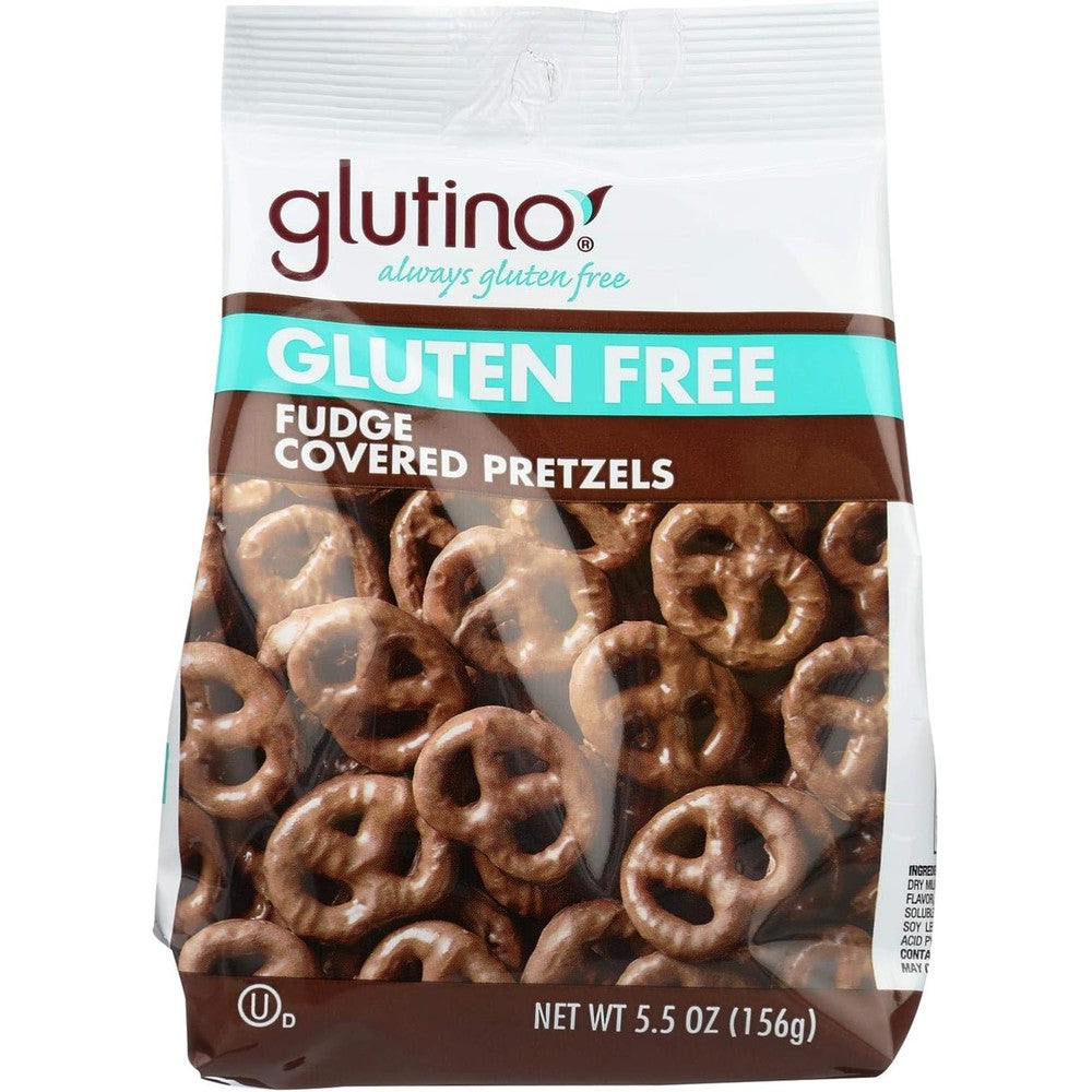 Glutino Chocolate Covered Pretzels Gluten Free Snacks 5.5 Ounce Bag Pack Of 12 Case
