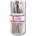 The Brittle Box Candy Co. Milk Chocolate Dipped Pretzel Rods 8 Count Tub front view