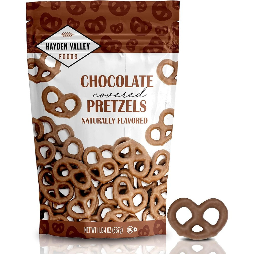 Hayden Valley Foods Milk Chocolate Covered Pretzels Gourmet Flavored Snacks Twenty Ounce Bag
