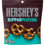 Hershey's Milk And Dark Chocolate Covered Dipped Pretzels Imported USA Snack 240 Grams