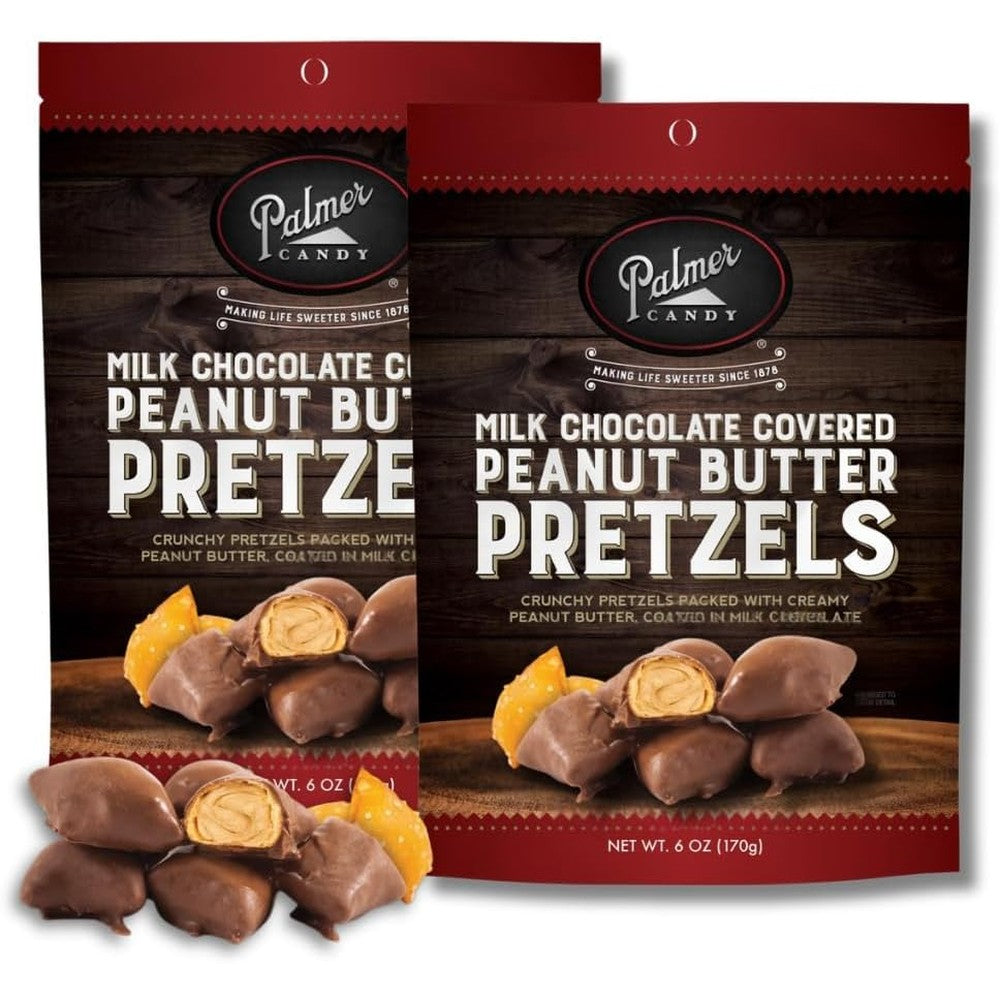 Lyza's Sweets and Treats milk chocolate peanut butter pretzels front view