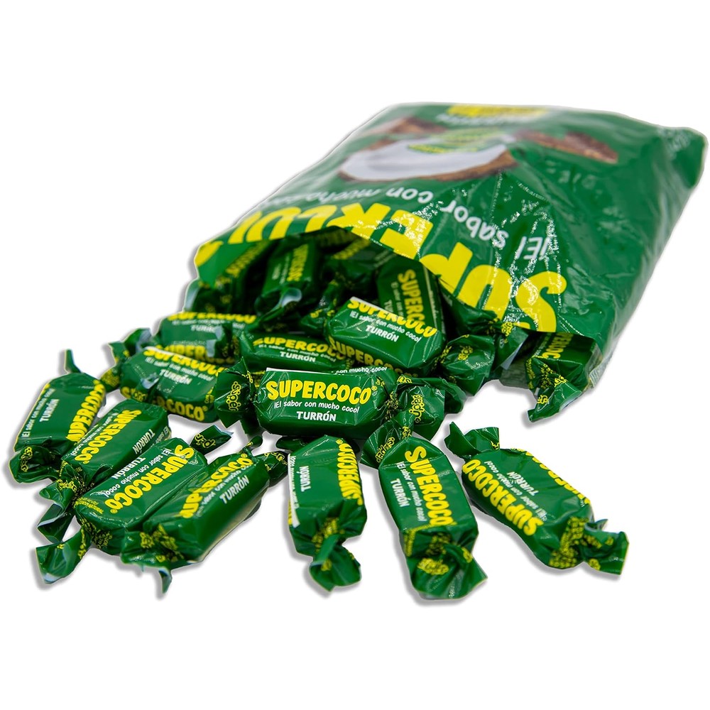 Despensa Colombiana Supercoco Turron All Natural Chewy Coconut Candy Bundle Includes Two Bags Fifty Pieces Each Total One Hundred Count