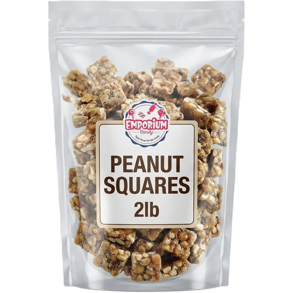 Old Dominion Peanut Company Old-Fashioned Peanut Squares Sweet And Crunchy Roasted Peanut Brittle Bite Size Snack Two Pounds