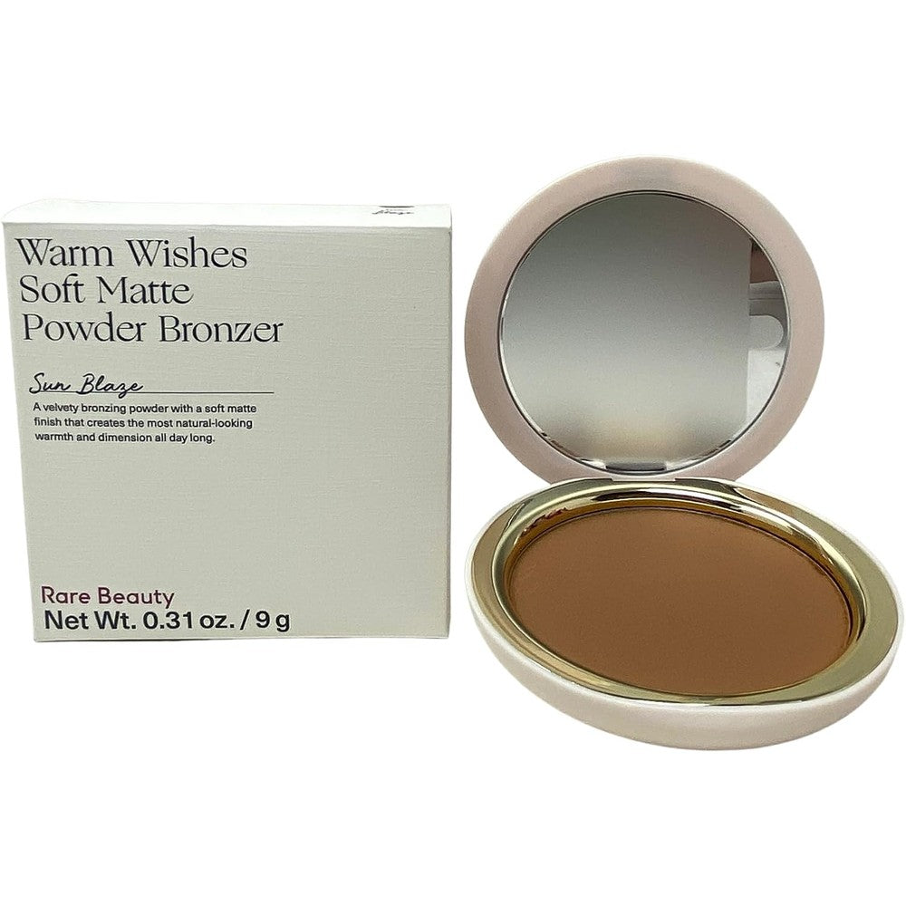Rare Beauty Warm Wishes Soft Matte Powder Bronzer Sun Blaze Tan With Neutral Warm Undertone 0.31 Ounce