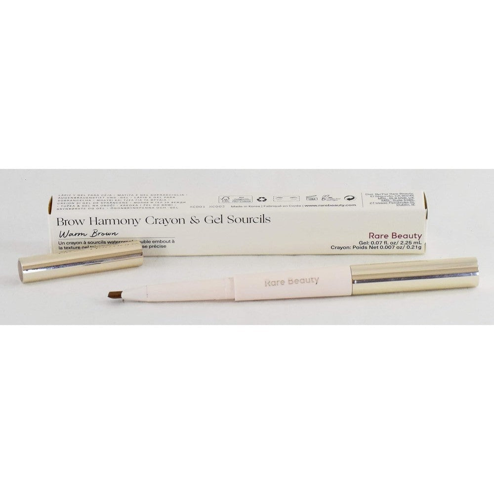 Rare Beauty by Selena Gomez Brow Harmony Pencil and Gel Dual Ended Waterproof Pencil and Precision Tinted Gel Warm Brown 0.21 Grams and 2.25 Millil...
