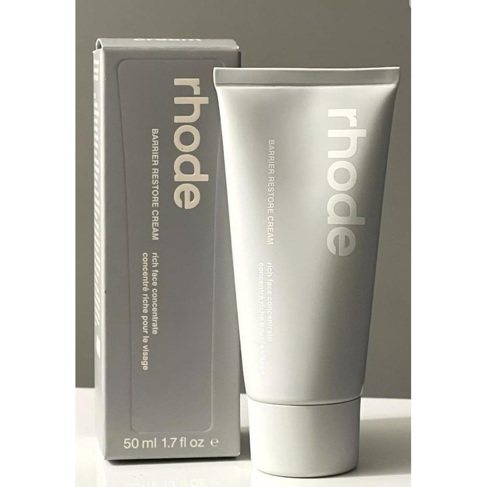 Rhode By Hailey Bieber Barrier Restore Cream Rich Face Moisturizer For Hydrated Skin Barrier In White 50 Milliliters 1.7 Ounces