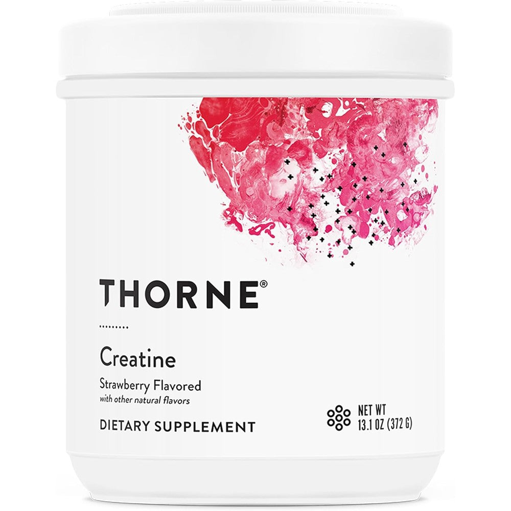 THORNE Creatine Micronized Creatine Monohydrate Powder For Muscle And Cognitive Function Strawberry Flavor 13.1 Ounces 60 Servings
