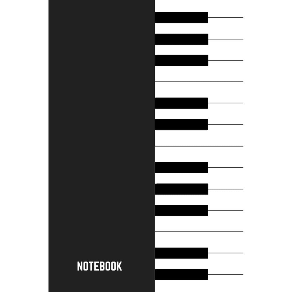 Piano Keyboard Notebook: Blank Lined Journal, Funny Piano Notebook, Ruled Writing Book, Piano Journal for Music Lovers, Perfect Piano Gift