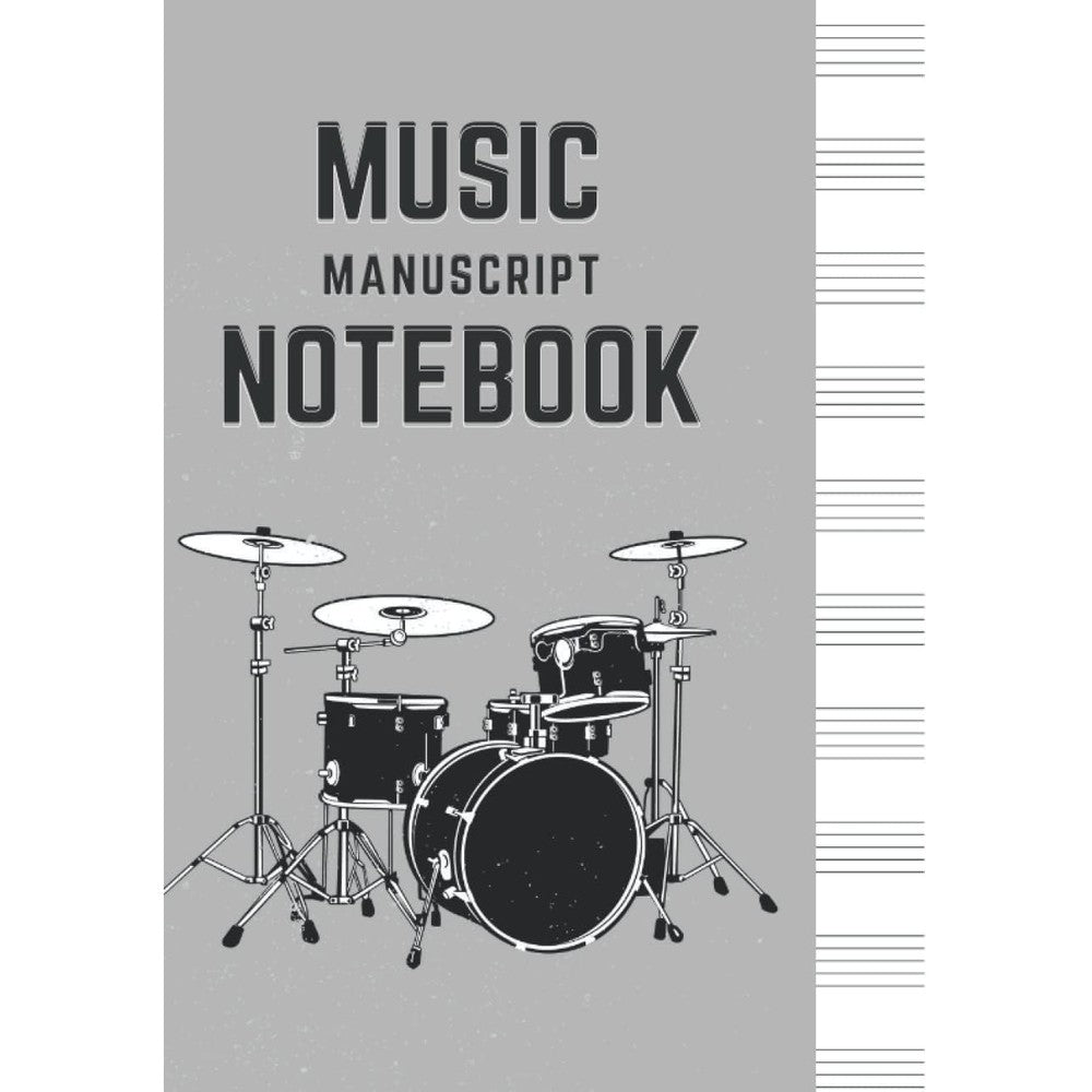 Blank Sheet Music percussion Clef Empty Staff Drum Set Manuscript Notebook: drum paper music for drum songwriting: Paperback / 120 pages / 8.5 x 11" / white paper