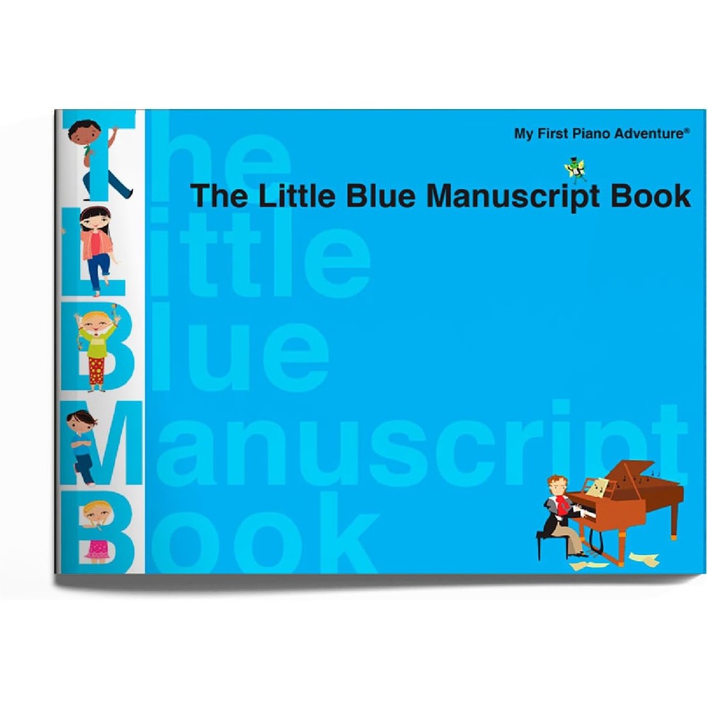 The Little Blue Manuscript Book | My First Piano Adventures Writing Workbook | Beginner Piano Sheet Music Notebook with 38 Staff Pages and Lesson Assignments | Music Teacher Resource