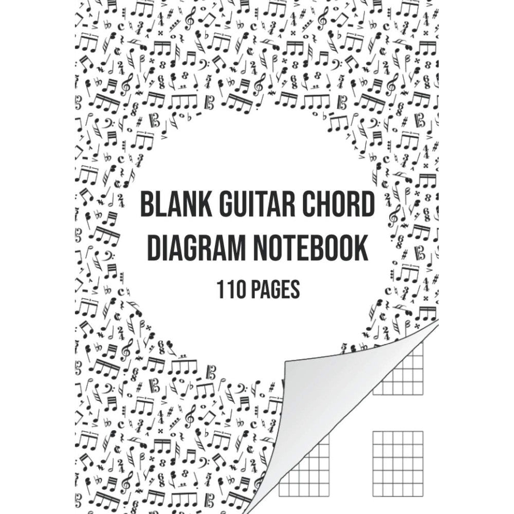 Blank Guitar Chord Diagram Notebook: Blank Chord Book | 110 Pages