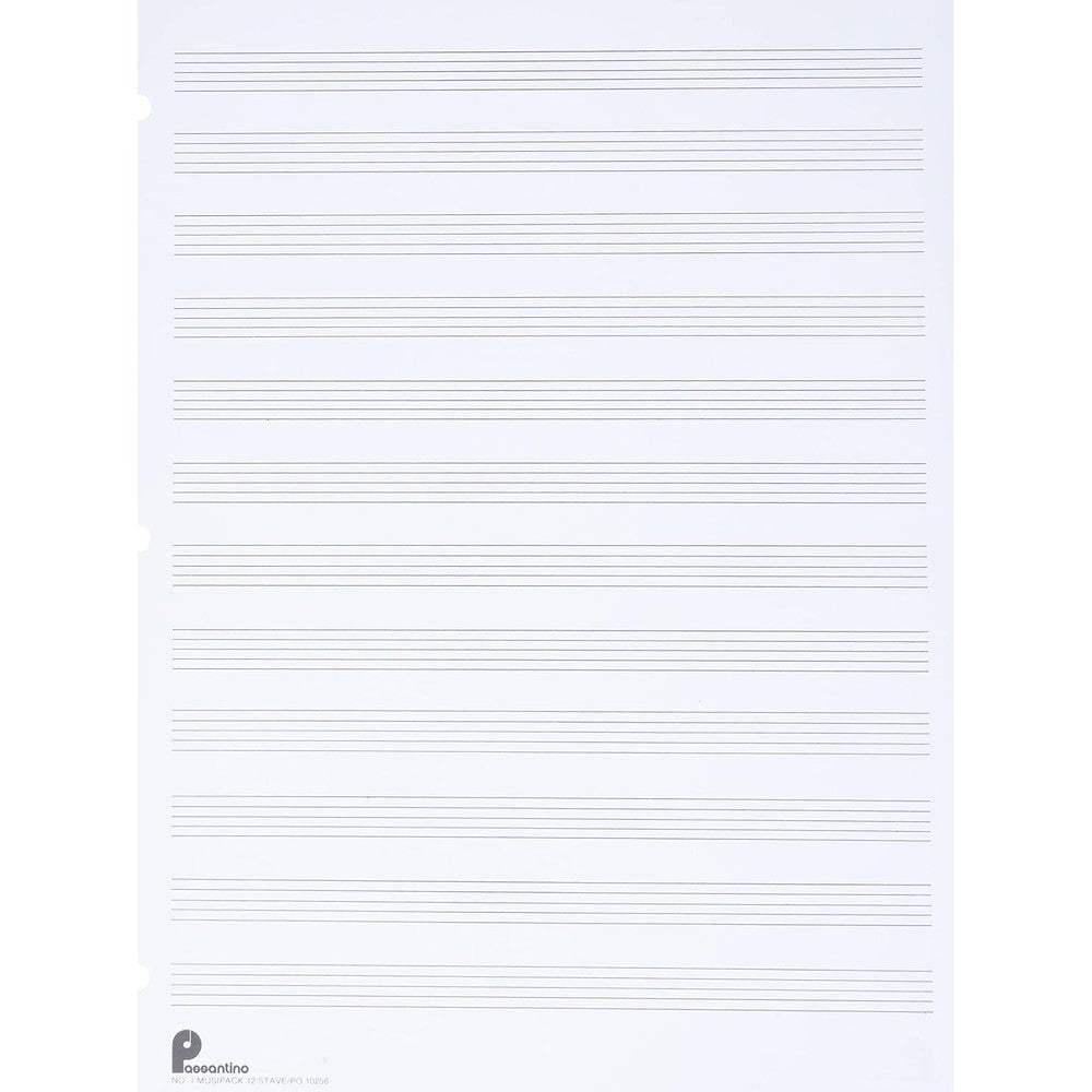 Musipack 3 Ring Filler No. 1 - 12-Stave Manuscript Paper | Passantino Music Staff Paper | 96 Pages for Students and Composers | Affordable Music ... Sales America (Passantino Manuscript Papers)
