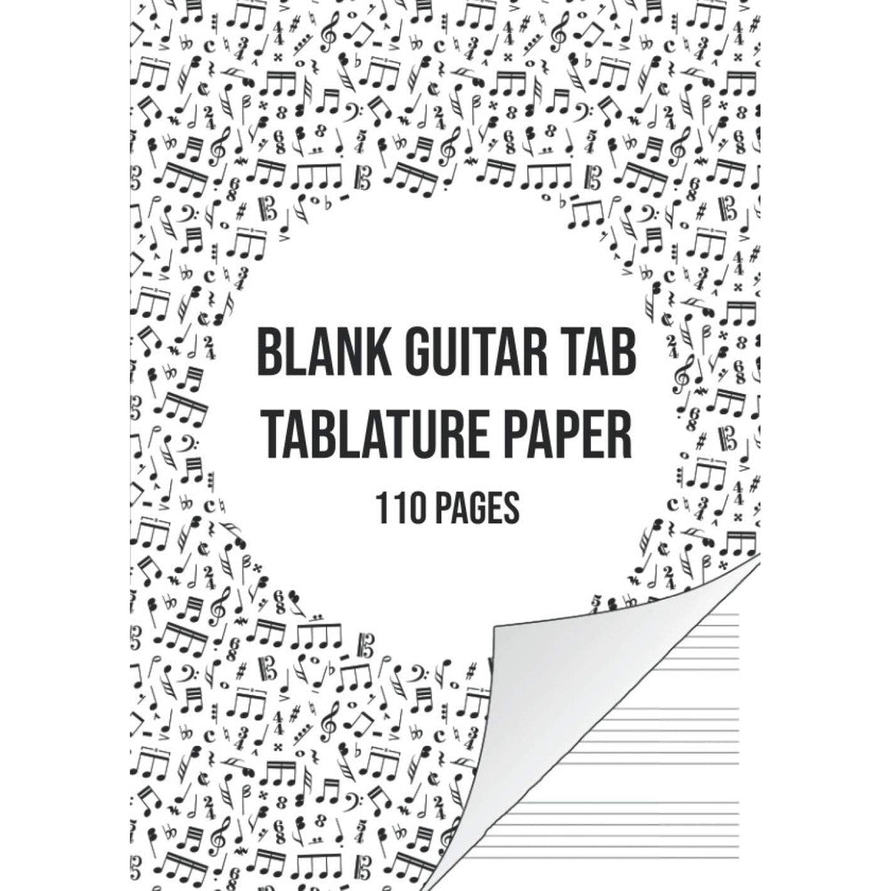 Blank Guitar Tab Manuscript Paper: Guitar Tablature Notebook | 110 Sheets