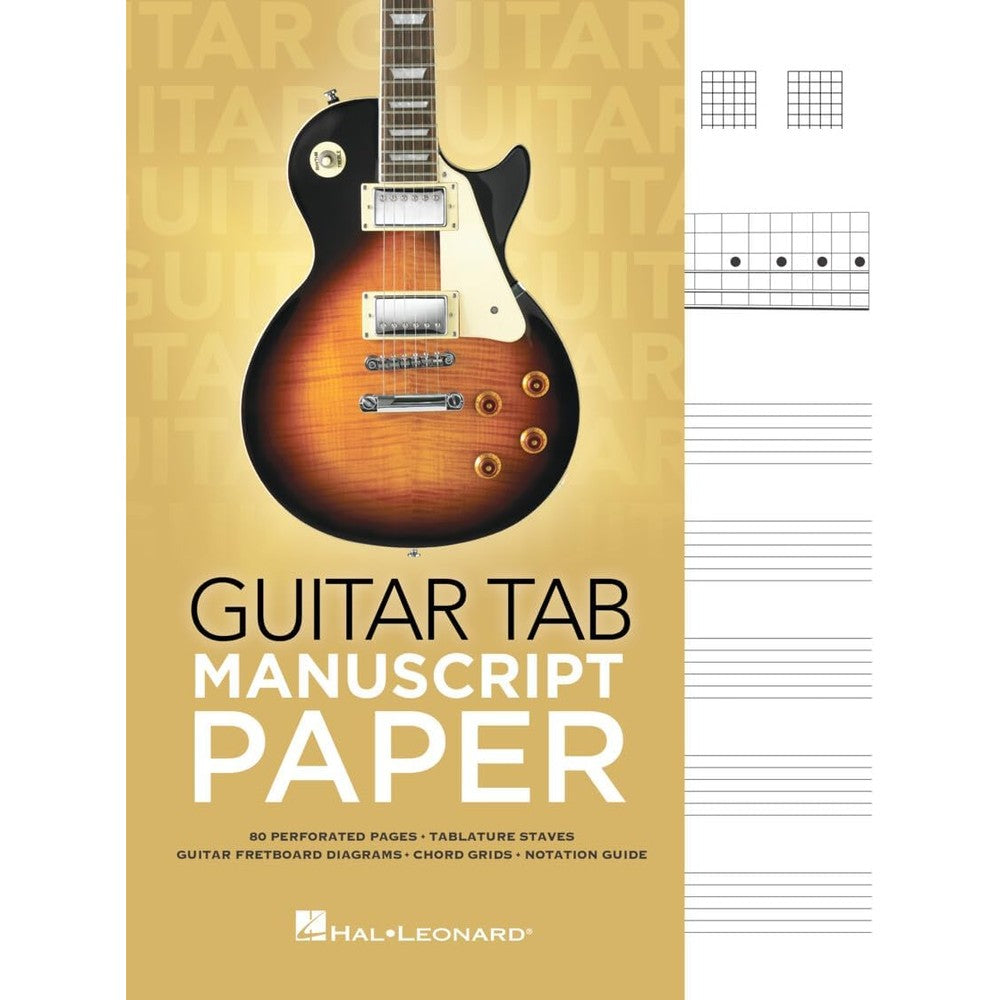 Guitar Tab Manuscript Paper Spiral-Bound Notebook for Guitarists | 80 Pages with Tablature Staves, Chord Grids & Fretboard Diagrams | Music Composition & Songwriting Book for Students & Teachers