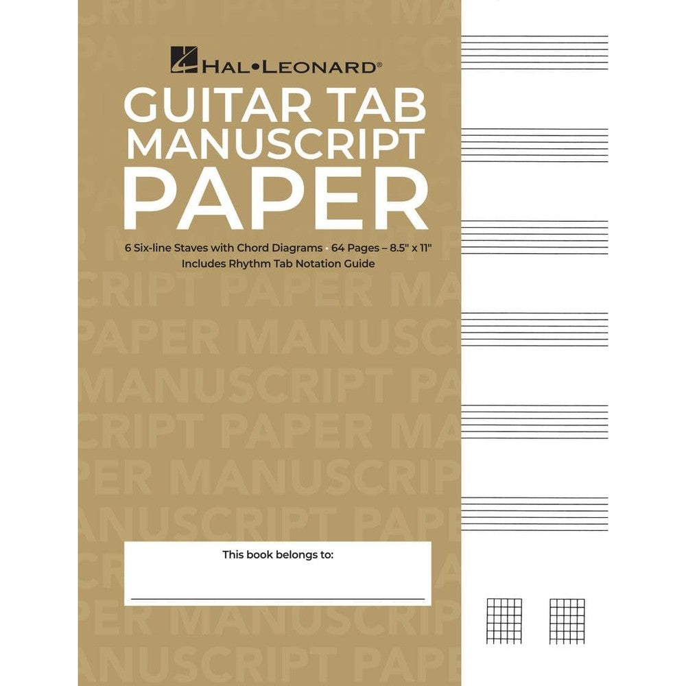 Guitar Tablature Manuscript Paper â€“ Standard Edition â€“ 64 Pages for Music Notation and Chord Diagrams