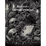 Skull gothic tattoo stencils: Tattoo design