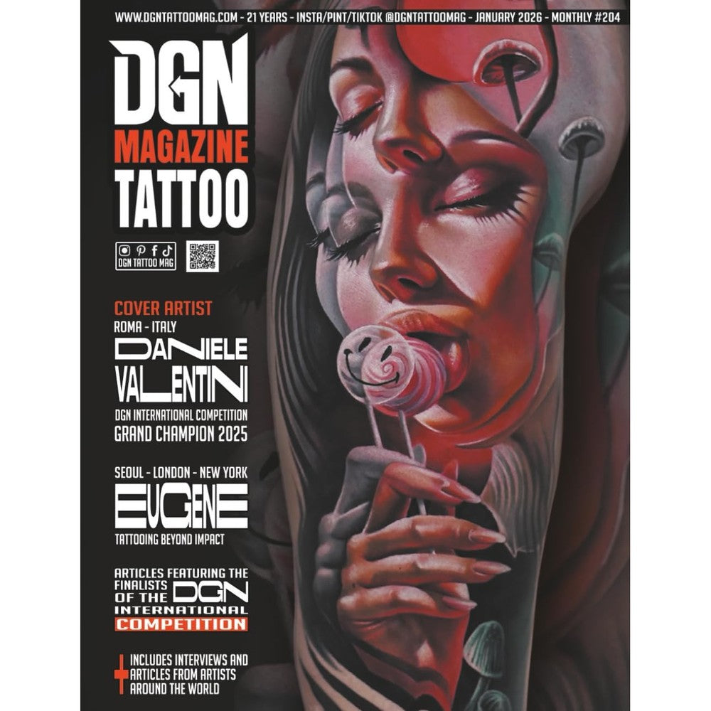 DGN Tattoo Magazine #204: Grand Winner of the DGN International Competition 2025 - book of tattoos: more than 200 tattoo for real, professional and ... that will inspire... for your first tattoo