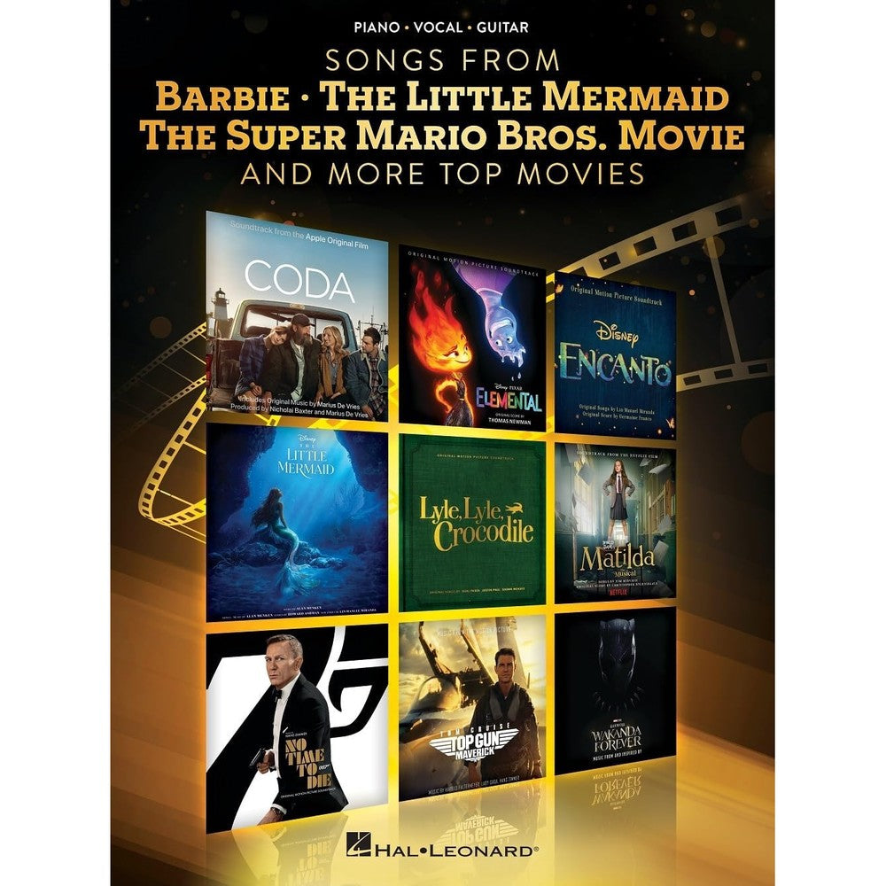 Songs from Barbie, The Little Mermaid, The Super Mario Bros. Movie, and More Top Movies - Piano/Vocal/Guitar Arrangements