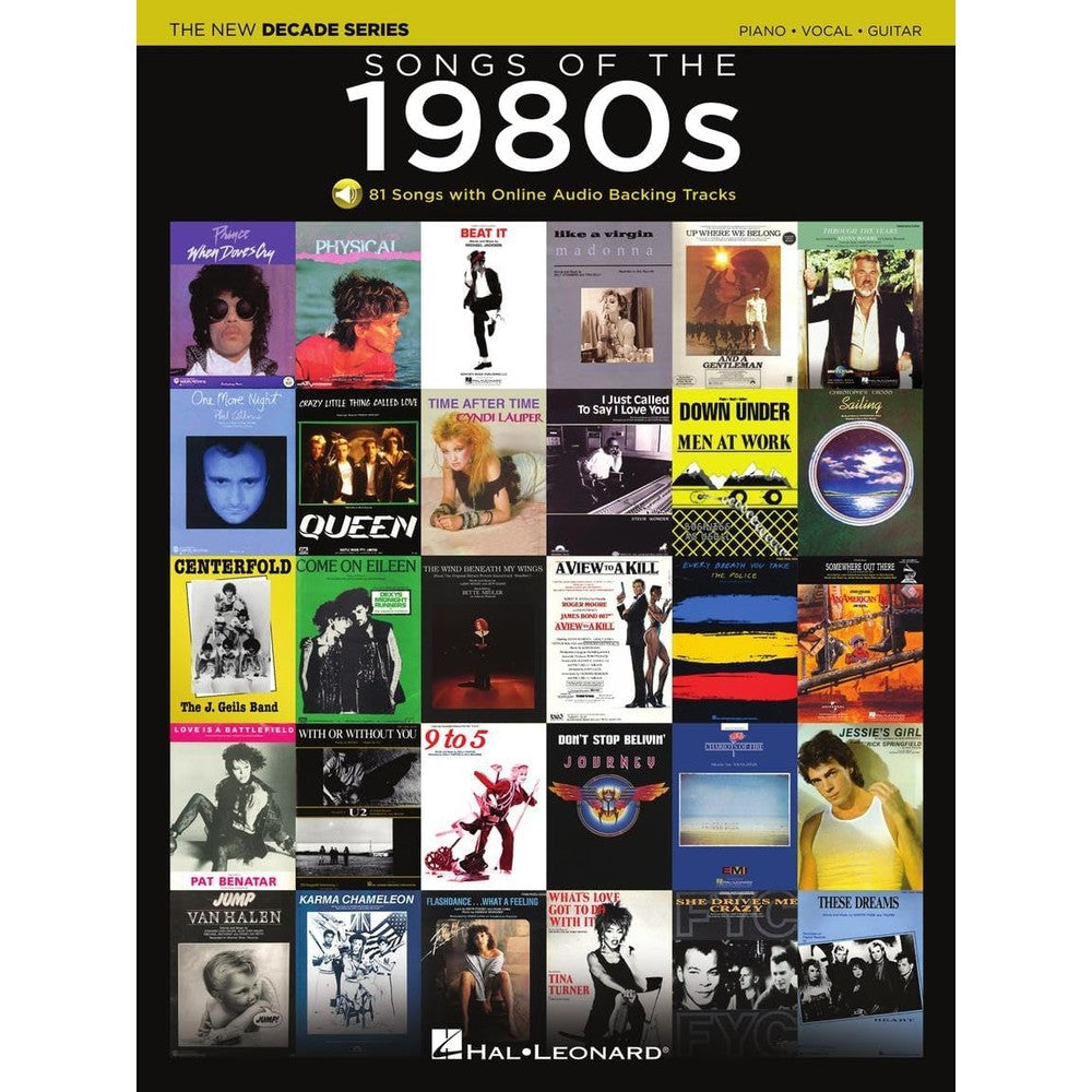 Songs of the 1980s | Piano Vocal Guitar Songbook | Over 80 Classic Pop and Rock Hits with Sheet Music and Online Backing Tracks | 80s Music Book for ... | Hal Leonard Collection (New Decade)
