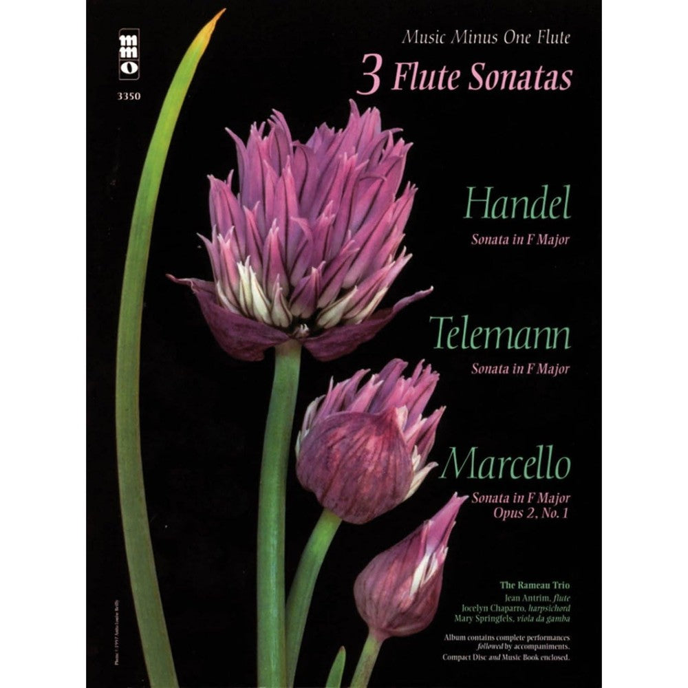 3 Flute Sonatas - Handel, Telemann, Marcello Music Minus One Flute Book/Online Audio