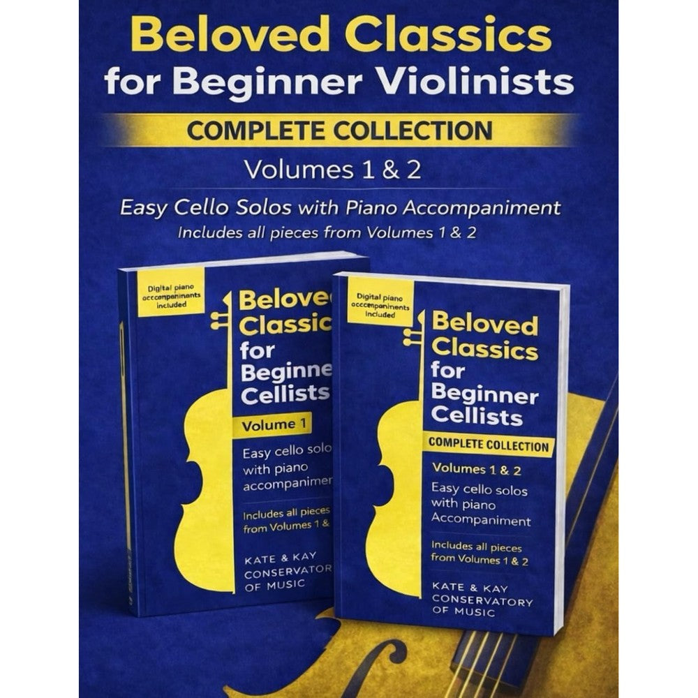 Beloved Classics for Beginner Cellists: Complete Set Volumes 1 & 2: Easy cello solos with piano accompaniment