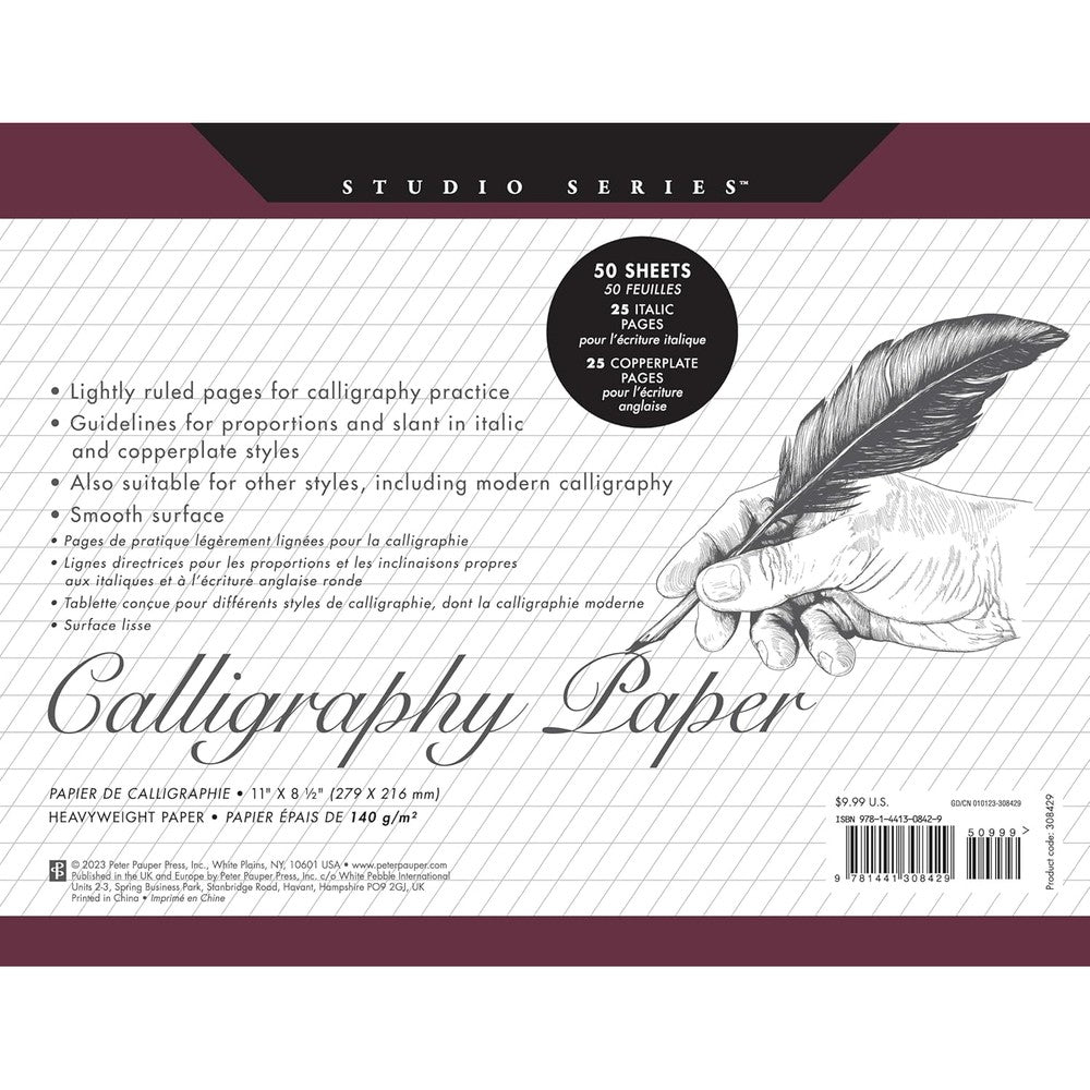 Studio Series Calligraphy Paper Pad: 50 Sheets