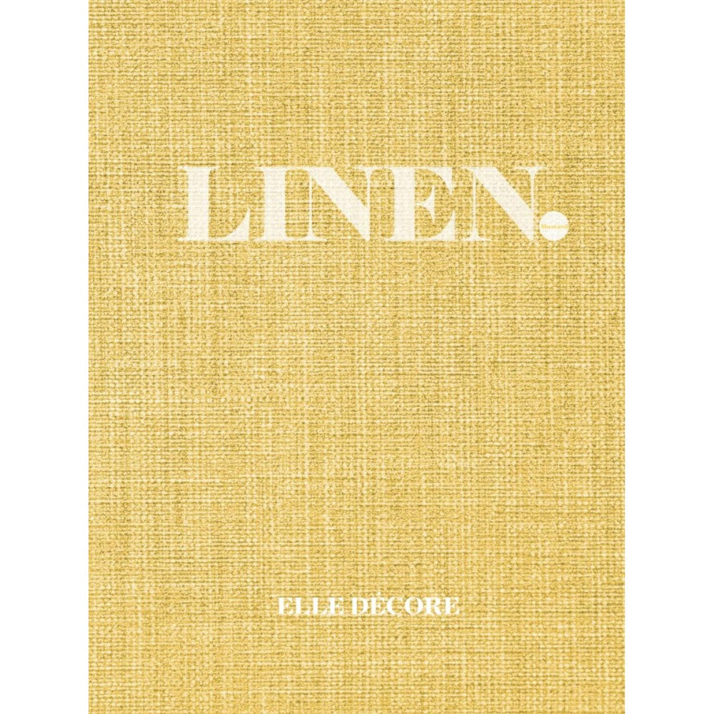 Elle Decore Mustard Yellow Burlap decorative book front view