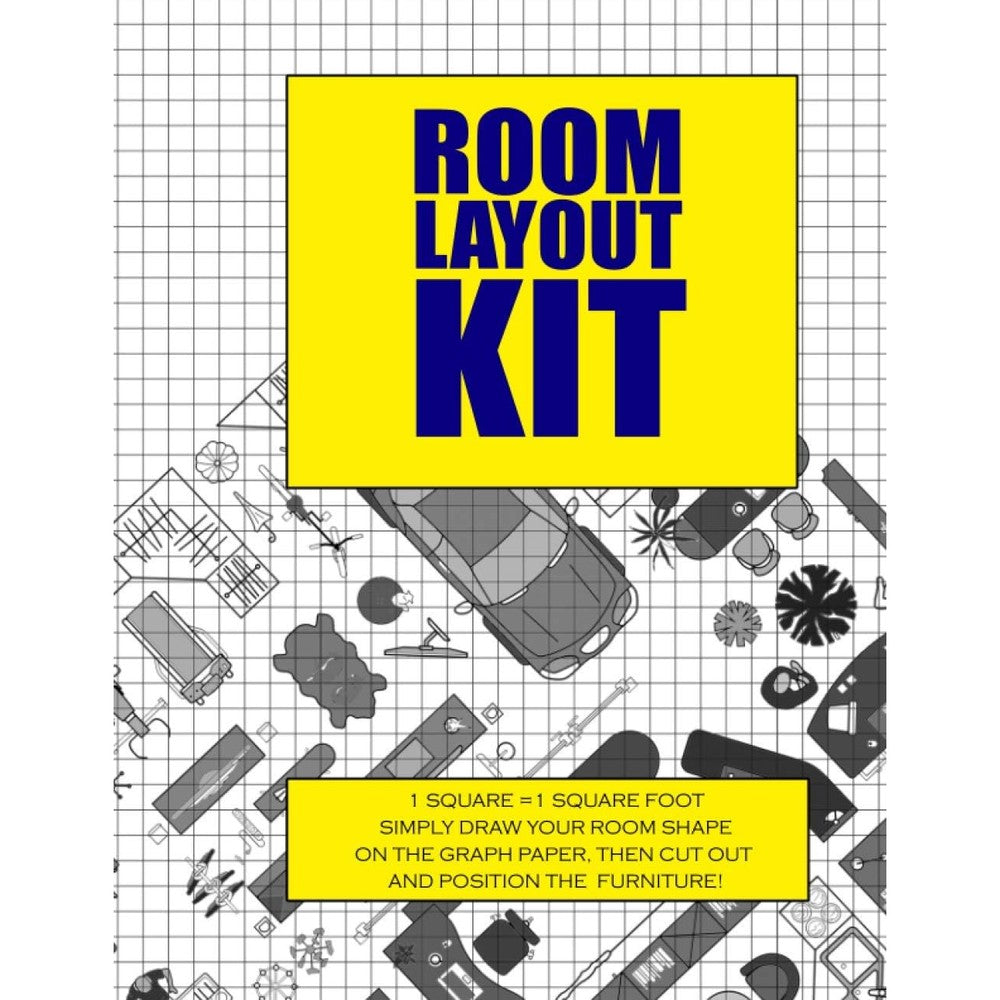 Anachronistic Room Layout Kit front cover showing the physical interior design paperback book planner.