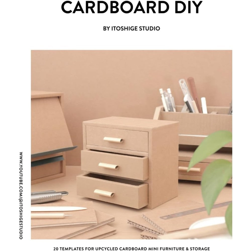 Itoshige Studio Cardboard DIY paperback book front cover showing miniature furniture designs.