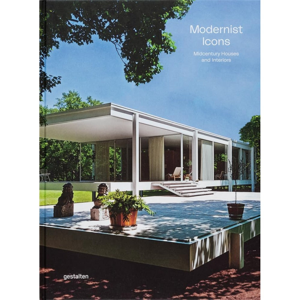 Gestalten Modernist Icons Midcentury Houses and Interiors hardcover book front view showcasing architectural cover design
