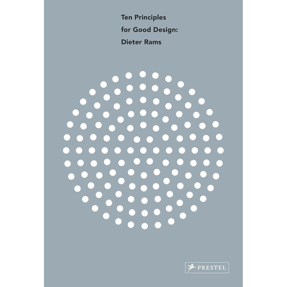 Prestel Dieter Rams Ten Principles for Good Design paperback book front cover view showing minimalist layout design