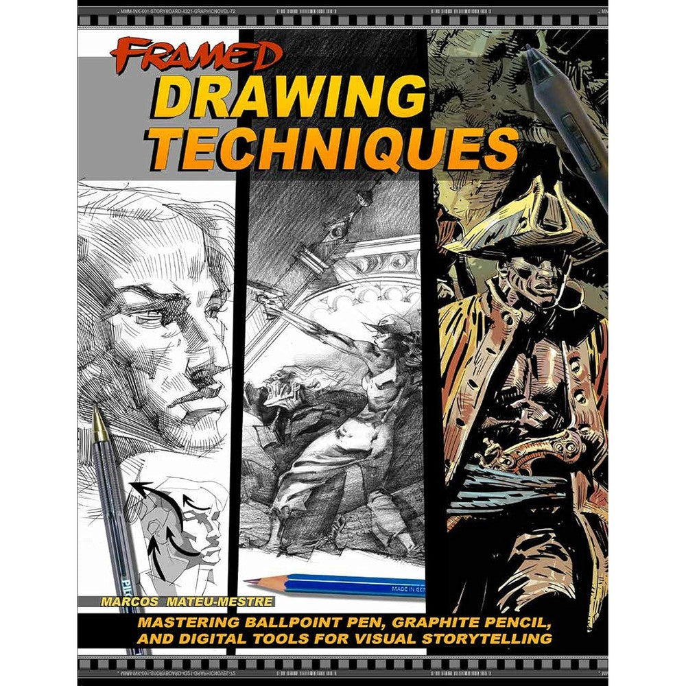 Framed Drawing Techniques: Mastering Ballpoint Pen, Graphite Pencil, and Digital Tools for Visual Storytelling
