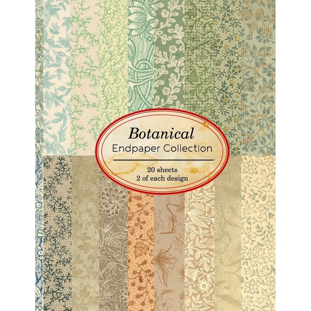 Ilopa Journals Botanical Endpaper Collection front cover showing vintage patterns.